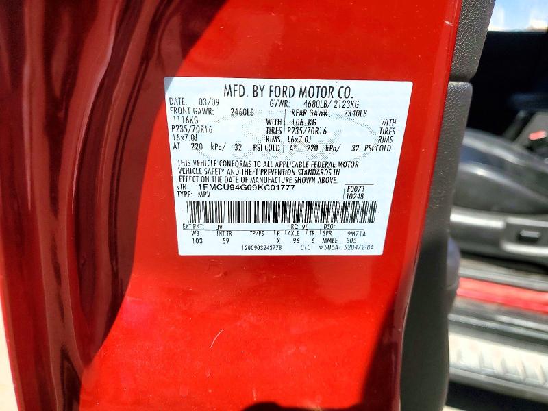 Продаж на аукціоні авто 2009 Ford Escape, vin: 1FMCU94G09KC01777, номер лоту: 79419075