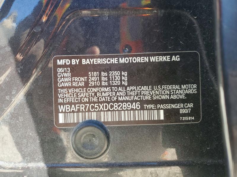 45837986 :رقم المزاد ، WBAFR7C5XDC828946 vin ، 2013 Bmw 535 مزاد بيع
