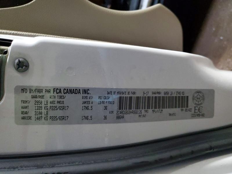 Aukcja sprzedaży 2017 Dodge Grand Caravan, vin: 2C4RDGBG9HR868126, numer aukcji: 45525736