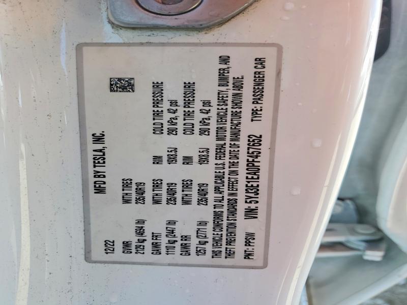 Продаж на аукціоні авто 2023 Tesla Model 3, vin: 5YJ3E1EA0PF457652, номер лоту: 78536175