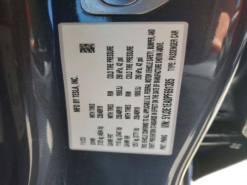 79488985 :رقم المزاد ، 5YJ3E1EA0PF691385 vin ، 2023 Tesla Model 3 مزاد بيع