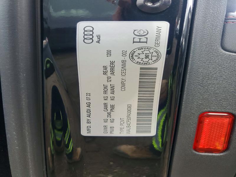 2023 Audi S5 მანქანა იყიდება აუქციონზე, vin: WAUB4CF50PA006383, აუქციონის ნომერი: 47064516