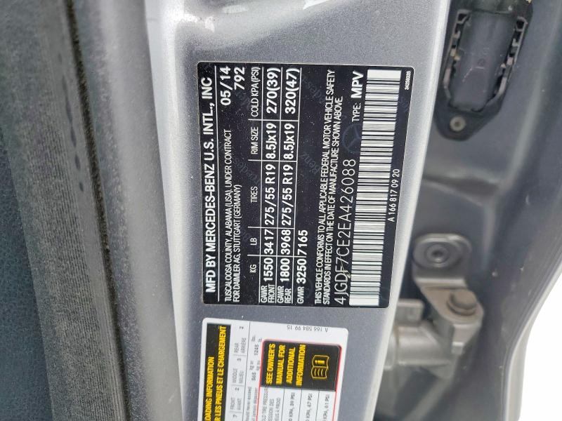 Продажа на аукционе авто 2014 Mercedes-benz Gl, vin: 4JGDF7CE2EA426088, номер лота: 41625246