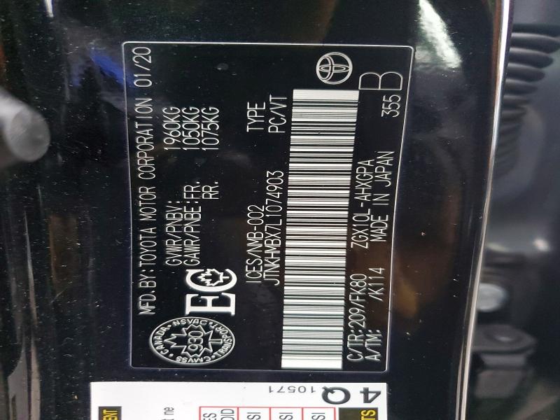 Продажа на аукционе авто 2020 Toyota C-hr, vin: JTNKHMBX7L1074903, номер лота: 48325686