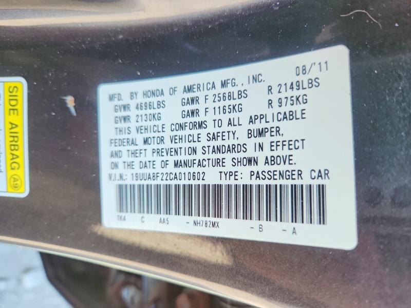 Aukcja sprzedaży 2012 Acura Tl, vin: 19UUA8F22CA010602, numer aukcji: 47459936