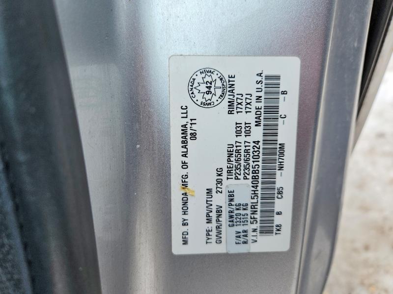Продажа на аукционе авто 2011 Honda Odyssey, vin: 5FNRL5H40BB510324, номер лота: 79595435