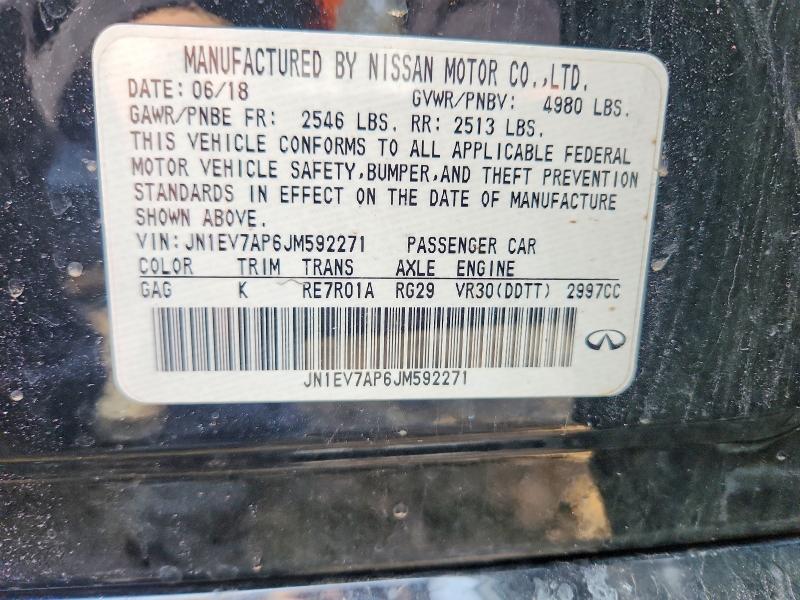 Продаж на аукціоні авто 2018 Infiniti Q50, vin: JN1EV7AP6JM592271, номер лоту: 78709155
