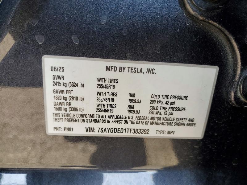 Продажа на аукционе авто 2026 Tesla Model Y, vin: 7SAYGDED1TF383392, номер лота: 45822196