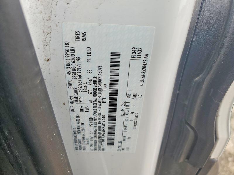 45619036 :رقم المزاد ، 1FTBF7XG2RKB17440 vin ، 2024 Ford Transit مزاد بيع