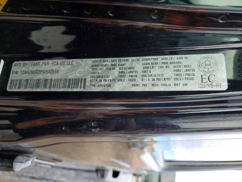 Продажа на аукционе авто 2023 Jeep Wrangler Sahara 4dr, vin: 1C4HJXEG3PW542568, номер лота: 46666556