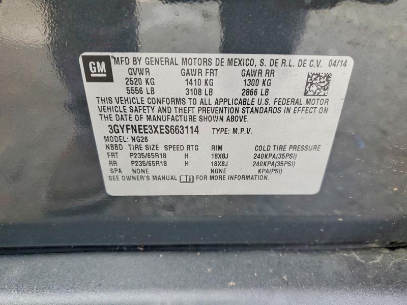 Продажа на аукционе авто 2014 Cadillac Srx, vin: 3GYFNEE3XES663114, номер лота: 45602146