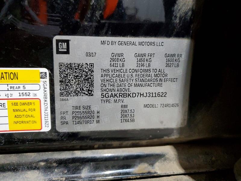 Продажа на аукционе авто 2017 Buick Enclave, vin: 5GAKRBKD7HJ311622, номер лота: 46436816