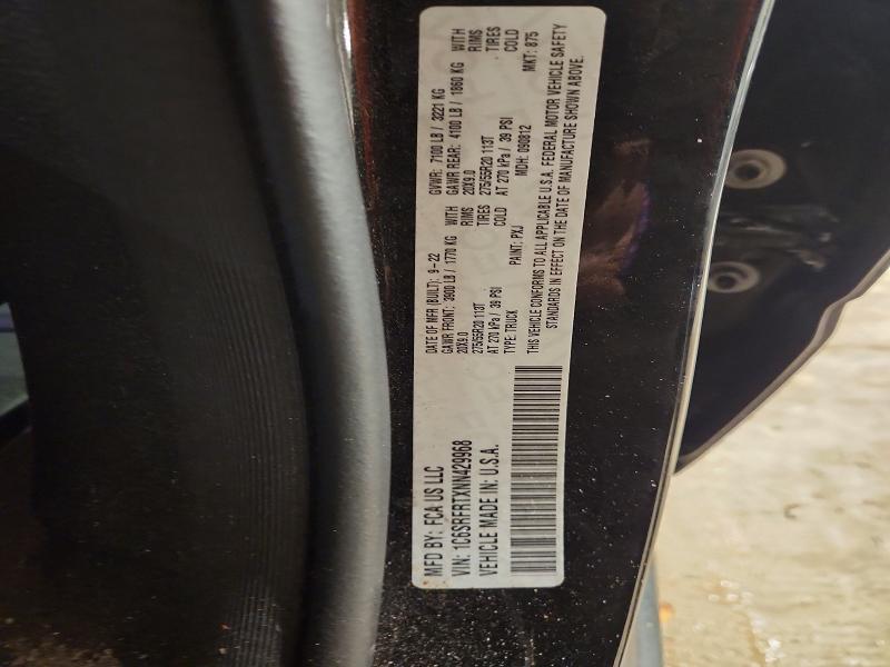 79719605 :رقم المزاد ، 1C6SRFRTXNN429968 vin ، 2022 Ram 1500 مزاد بيع