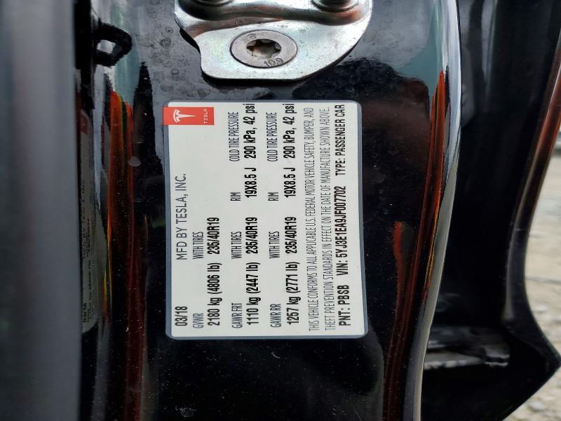 Aukcja sprzedaży 2018 Tesla Model 3, vin: 5YJ3E1EA9JF007702, numer aukcji: 48168196
