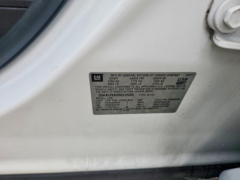 2017 Gmc Terrain მანქანა იყიდება აუქციონზე, vin: 2GKALPEK8H6316266, აუქციონის ნომერი: 79998065