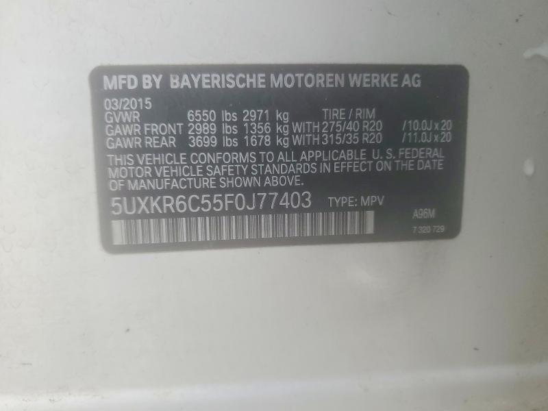Продажа на аукционе авто 2015 Bmw X5, vin: 5UXKR6C55F0J77403, номер лота: 79797185