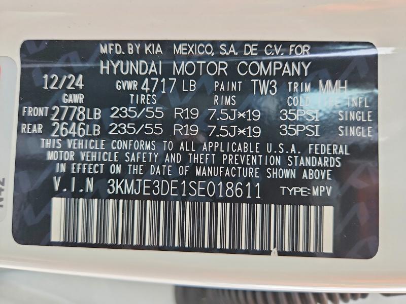 Aukcja sprzedaży 2025 Hyundai Tucson, vin: 3KMJE3DE1SE018611, numer aukcji: 45551226