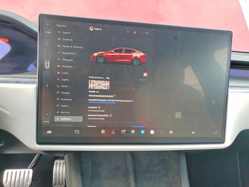 Продаж на аукціоні авто 2021 Tesla Model S, vin: 5YJSA1E6XMF450934, номер лоту: 45694356