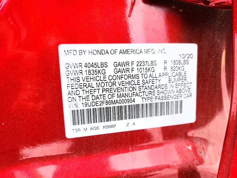 Продаж на аукціоні авто 2021 Acura Ilx, vin: 19UDE2F86MA000954, номер лоту: 79657615