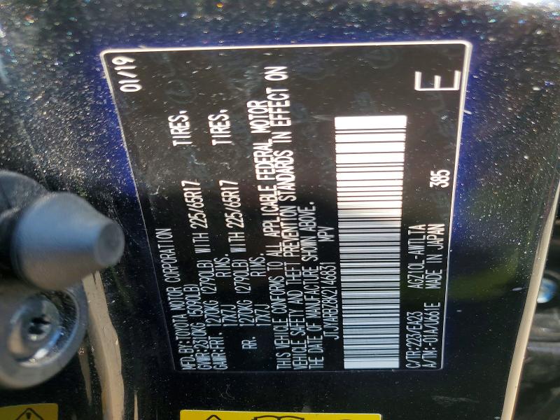 46807836 :رقم المزاد ، JTJYARBZ8K2146831 vin ، 2019 Lexus Nx 300 مزاد بيع