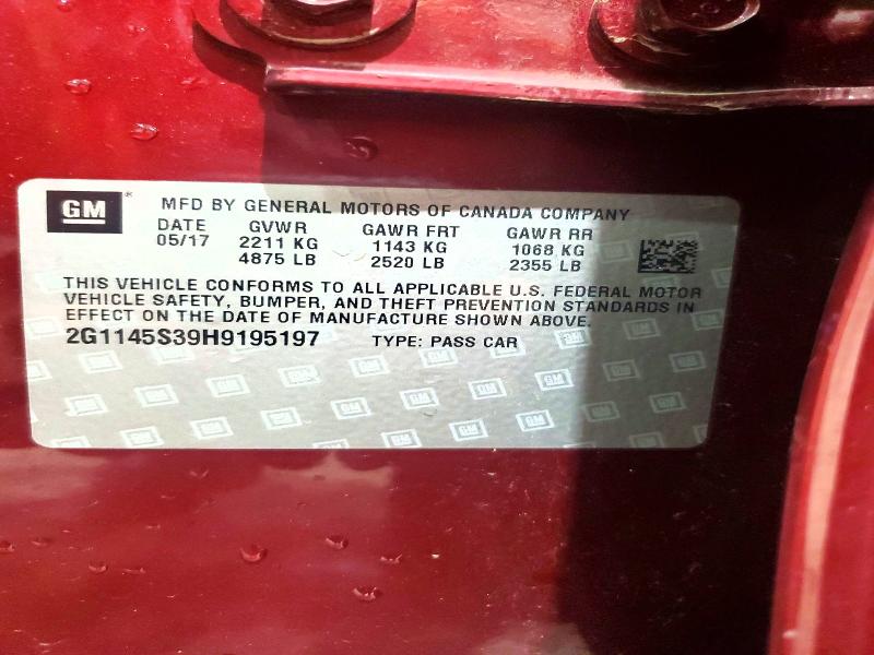 Продаж на аукціоні авто 2017 Chevrolet Impala, vin: 2G1145S39H9195197, номер лоту: 48122356