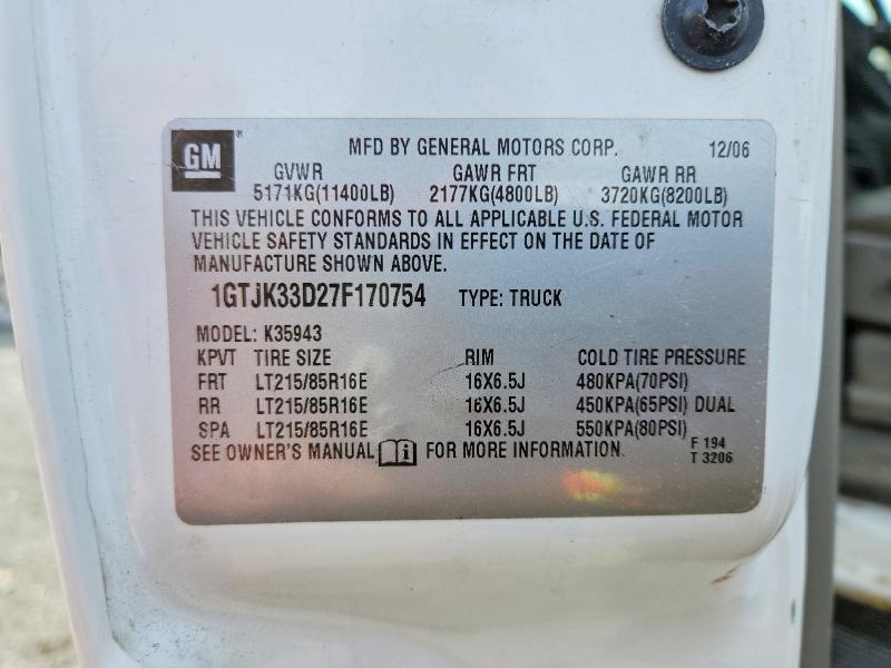 Aukcja sprzedaży 2007 Gmc New Sierra, vin: 1GTJK33D27F170754, numer aukcji: 47105286