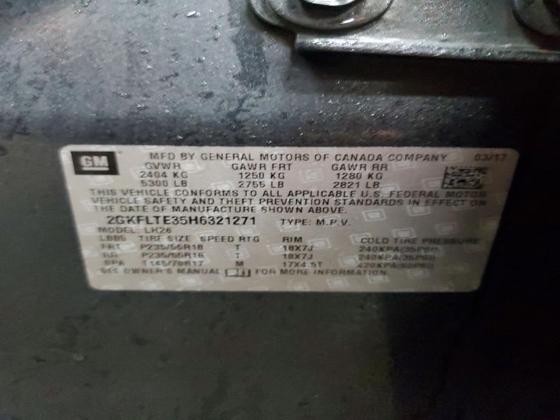 45745896 :رقم المزاد ، 2GKFLTE35H6321271 vin ، 2017 Gmc Terrain مزاد بيع