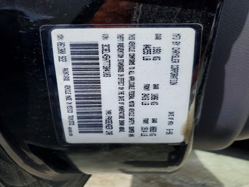 Aukcja sprzedaży 1996 Chrysler Sebring, vin: 3C3EL45H7TT304103, numer aukcji: 79472315