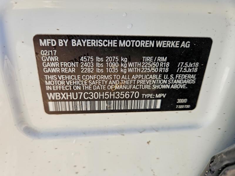 Продаж на аукціоні авто 2017 Bmw X1, vin: WBXHU7C30H5H35670, номер лоту: 45462616