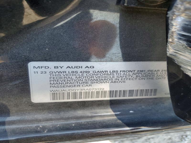 47473966 :رقم المزاد ، WAUAUDGY3RA073122 vin ، 2024 Audi A3 مزاد بيع