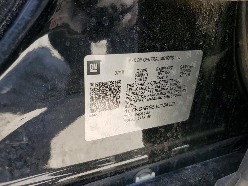 Продажа на аукционе авто 2018 Cadillac Ct6, vin: 1G6KG5RS5JU154111, номер лота: 47630916