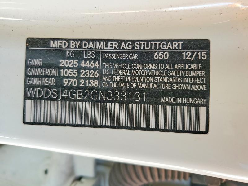 Aukcja sprzedaży 2016 Mercedes-benz Cla, vin: WDDSJ4GB2GN333131, numer aukcji: 79846775