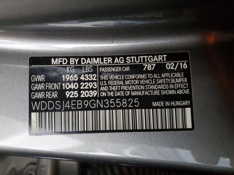 Продажа на аукционе авто 2016 Mercedes-benz Cla, vin: WDDSJ4EB9GN355825, номер лота: 41596966