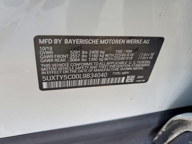 Aukcja sprzedaży 2020 Bmw X3, vin: 5UXTY5C00L9B34040, numer aukcji: 78528525