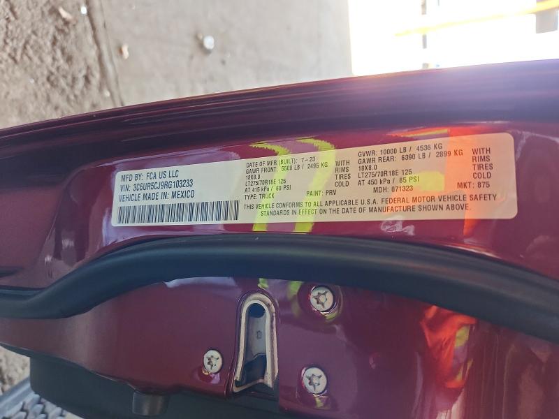 46887936 :رقم المزاد ، 3C6UR5CJ9RG103233 vin ، 2024 Ram 2500 مزاد بيع