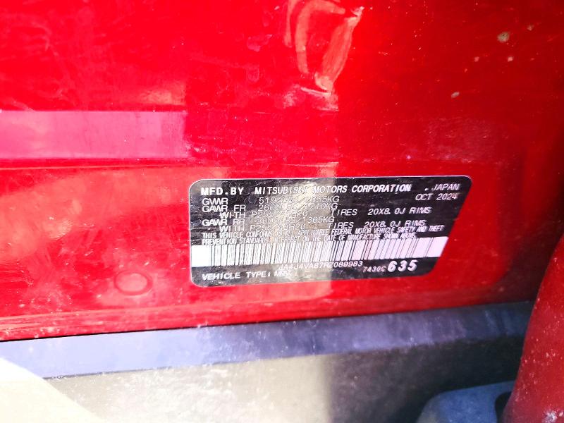 Aukcja sprzedaży 2024 Mitsubishi Outlander, vin: JA4J4VA87RZ089983, numer aukcji: 46140036