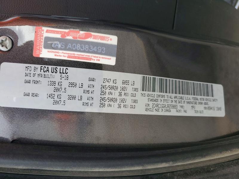 Aukcja sprzedaży 2018 Chrysler Pacifica, vin: 2C4RC1GG0JR259893, numer aukcji: 47991886