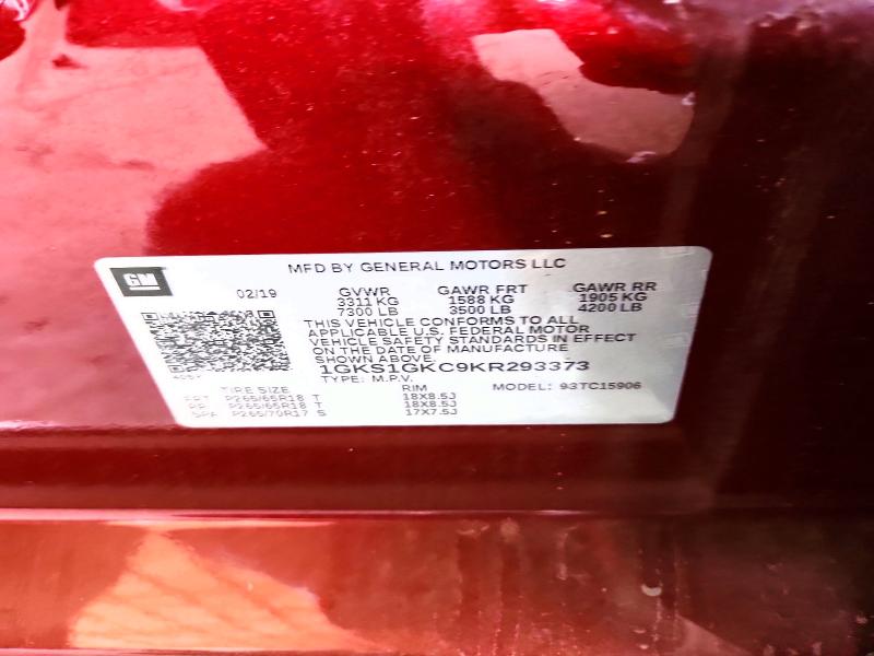 Продаж на аукціоні авто 2019 Gmc Yukon Xl, vin: 1GKS1GKC9KR293373, номер лоту: 47761296