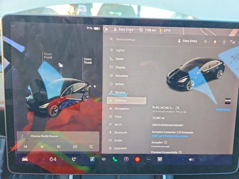 Aukcja sprzedaży 2019 Tesla Model 3, vin: 5YJ3E1EA4KF300067, numer aukcji: 46476996