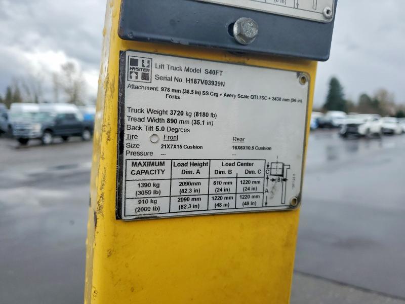 Aukcja sprzedaży 2016 Hyster Unknown, vin: H187V03939N, numer aukcji: 41799206