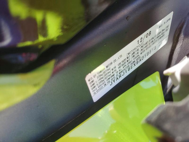Продажа на аукционе авто 2009 Yama Yzfr6, vin: JYARJ16EX9A018618, номер лота: 48253276