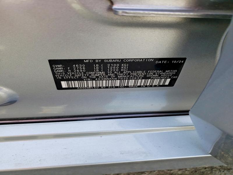 Продаж на аукціоні авто 2025 Subaru Legacy, vin: 4S3BWAN67S3010830, номер лоту: 46313656