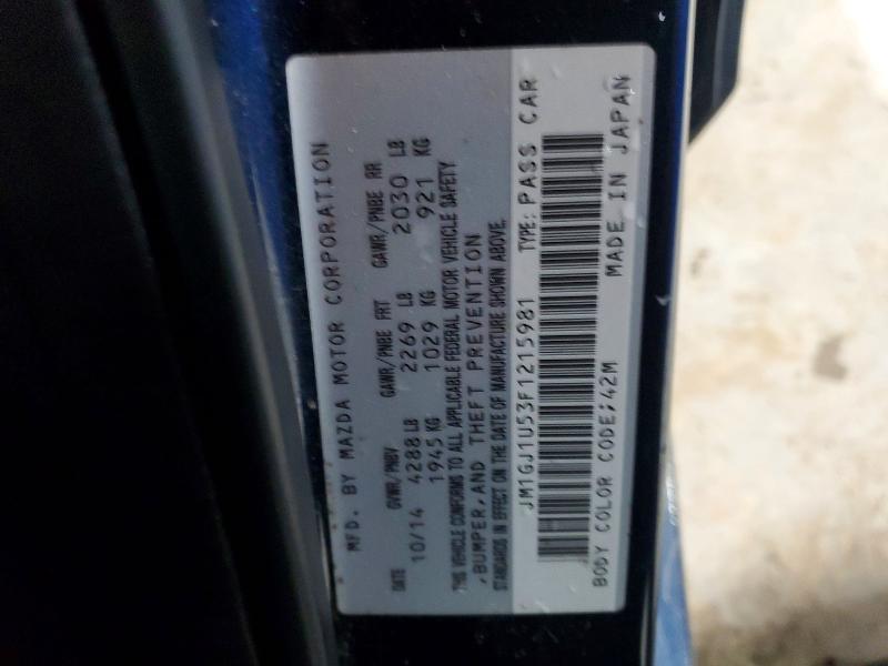 Aukcja sprzedaży 2015 Mazda 6, vin: JM1GJ1U53F1215981, numer aukcji: 47881546