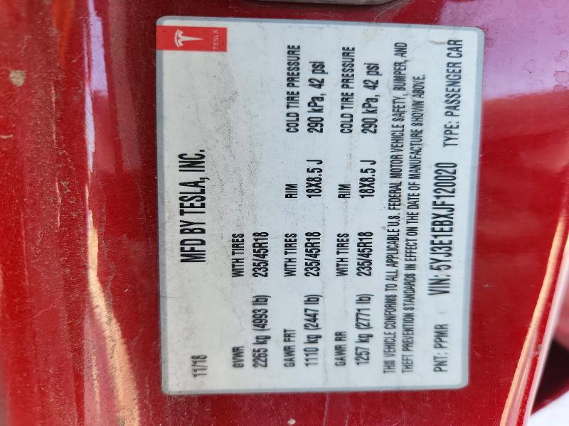 2018 Tesla Model 3 მანქანა იყიდება აუქციონზე, vin: 5YJ3E1EBXJF120020, აუქციონის ნომერი: 46579696