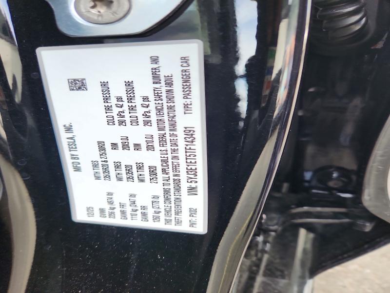 42063726 :رقم المزاد ، 5YJ3E1ET5TF143491 vin ، 2026 Tesla Model 3 مزاد بيع