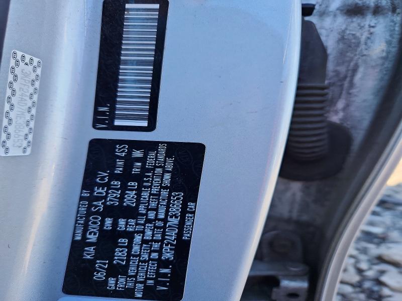 47215816 :رقم المزاد ، 3KPF24AD7ME386653 vin ، 2021 Kia Forte مزاد بيع