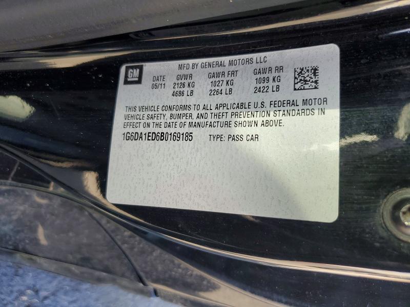 Aukcja sprzedaży 2011 Cadillac Cts, vin: 1G6DA1ED6B0169185, numer aukcji: 47251116