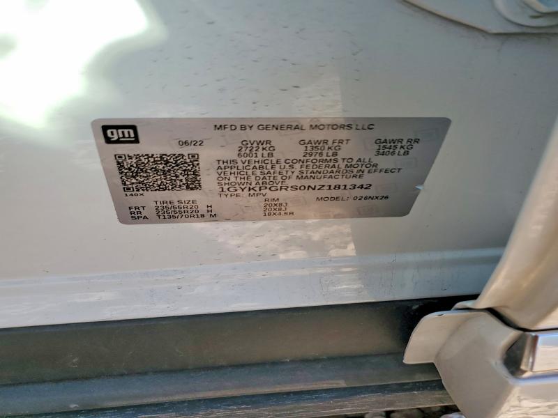 Aukcja sprzedaży 2022 Cadillac Xt6, vin: 1GYKPGRS0NZ181342, numer aukcji: 46172376