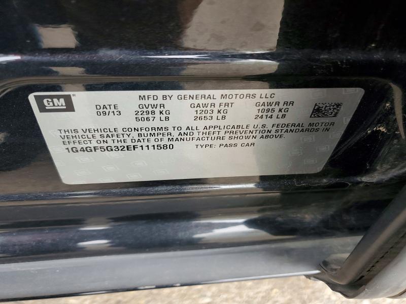 Продаж на аукціоні авто 2014 Buick Lacrosse, vin: 1G4GF5G32EF111580, номер лоту: 46991536