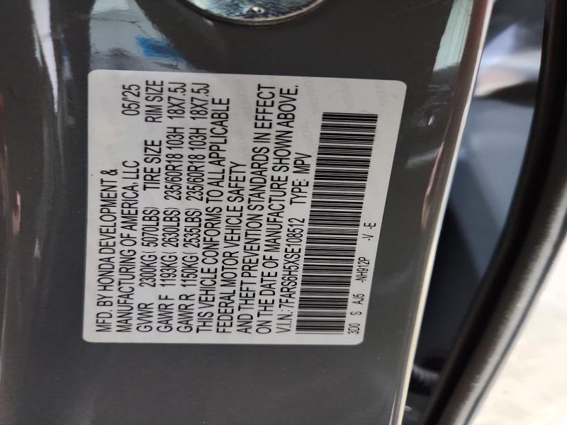 41972156 :رقم المزاد ، 7FARS6H5XSE108512 vin ، 2025 Honda Cr-v مزاد بيع